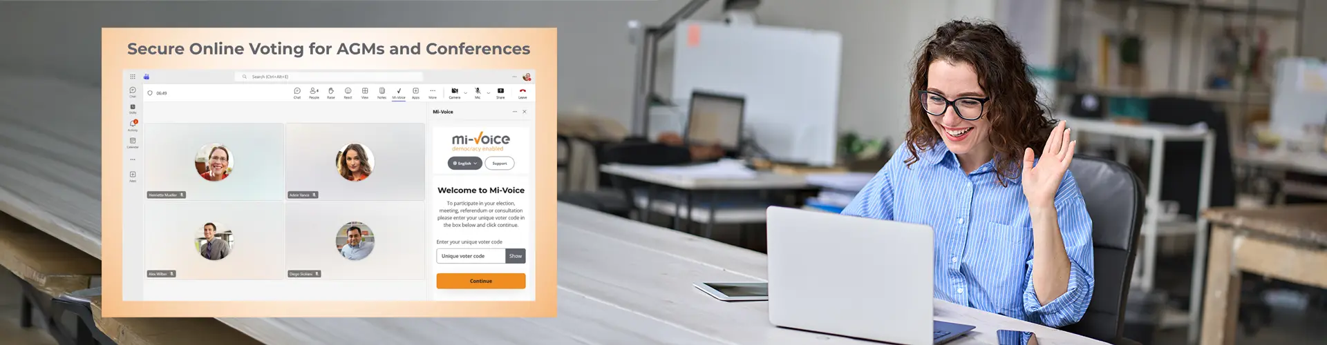 Mi Voice Virtual Meeting with screen